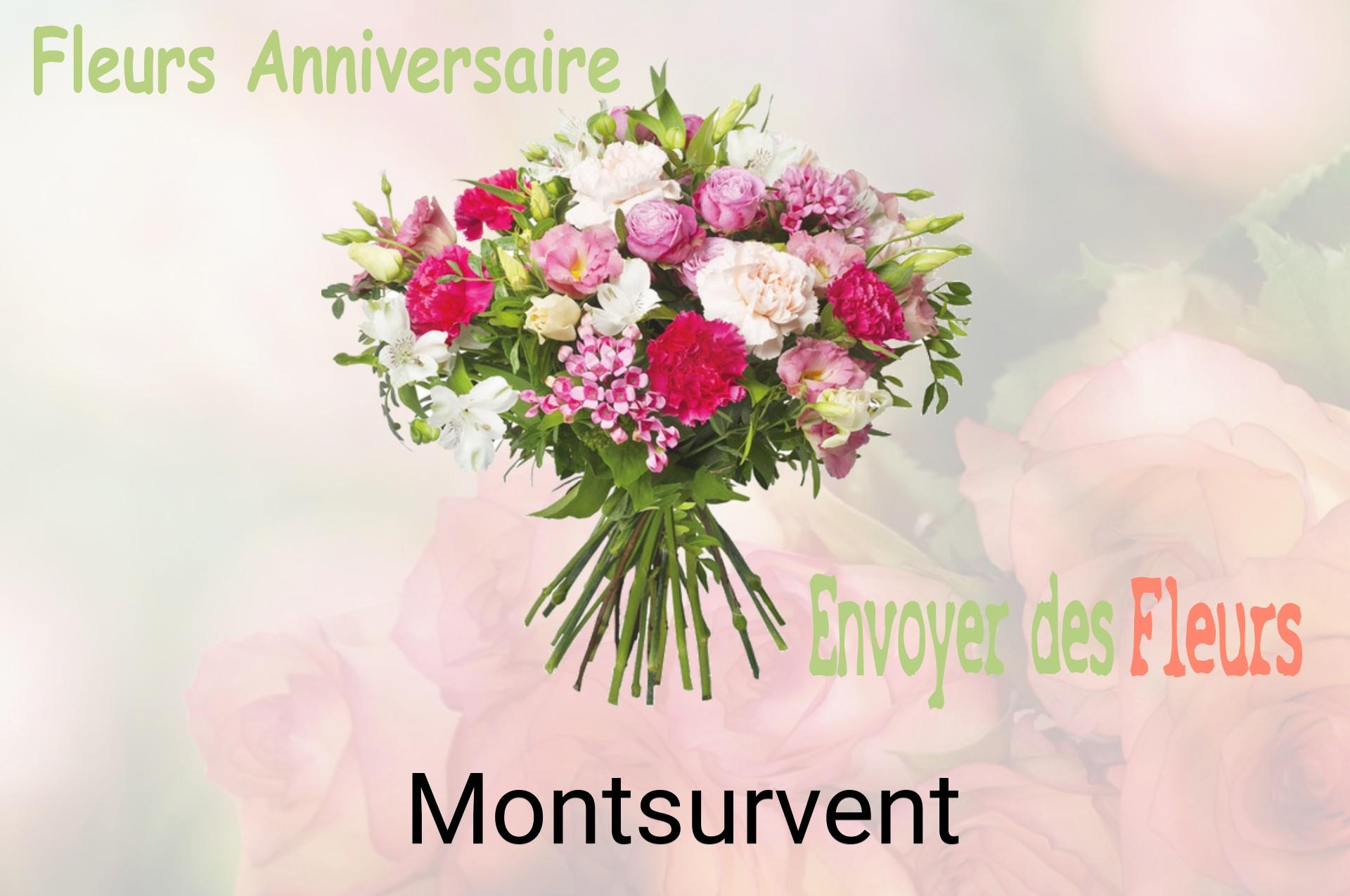 Bouquet de fleurs d’anniversaire livré à Montsurvent