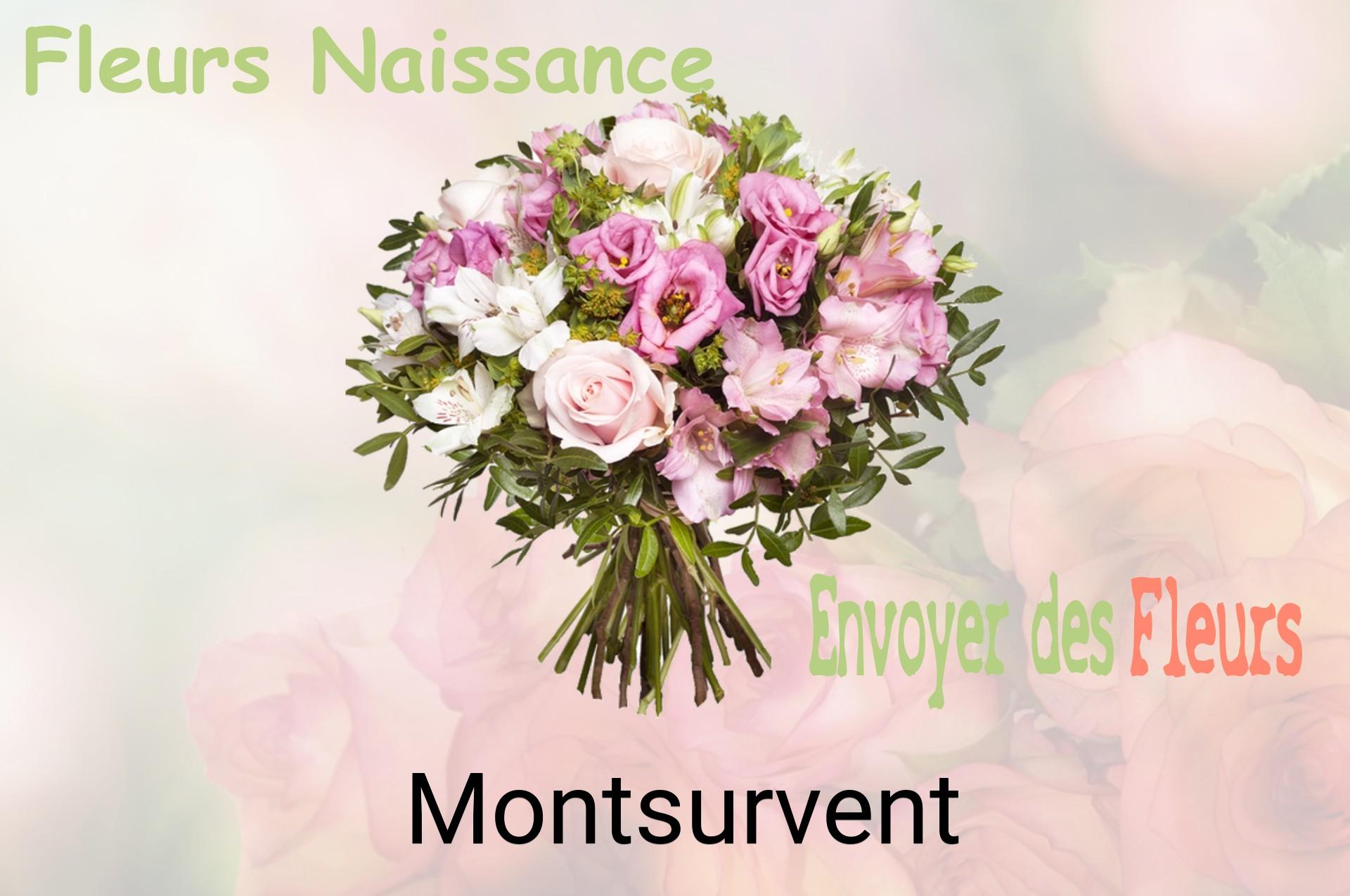 Bouquet de fleurs de naissance livré à Montsurvent